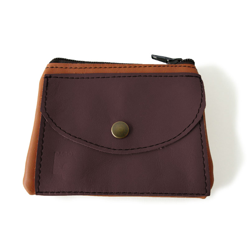 Visuel du porte-monnaie duo poche marron brun