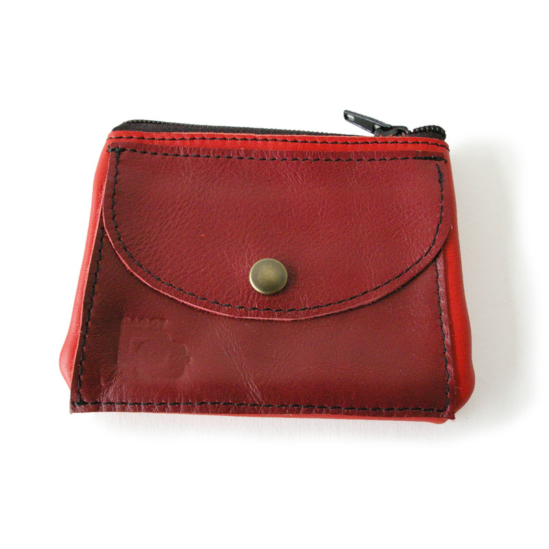 Visuel du porte-monnaie duo poche groseille