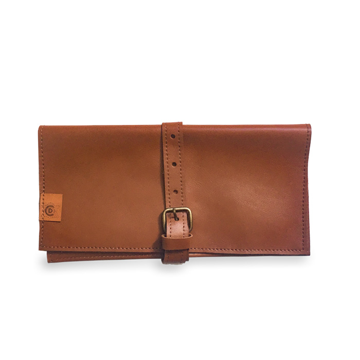 Visualiser la trousse vintage en cuir camel