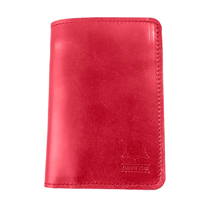 Visuel du portefeuille en cuir couleur rouge