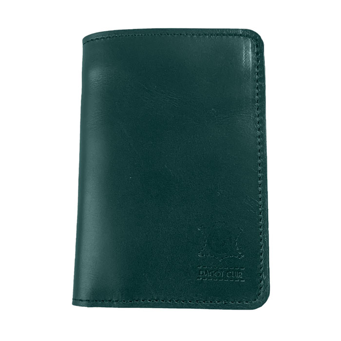 Visuel du portefeuille en cuir couleur vert sapin