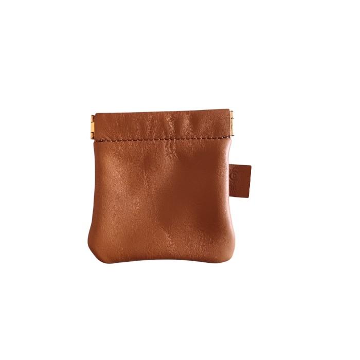 Porte-monnaie clic-clac en cuir artisanal