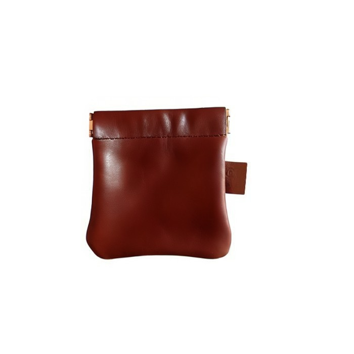 Porte-monnaie clic-clac en cuir artisanal